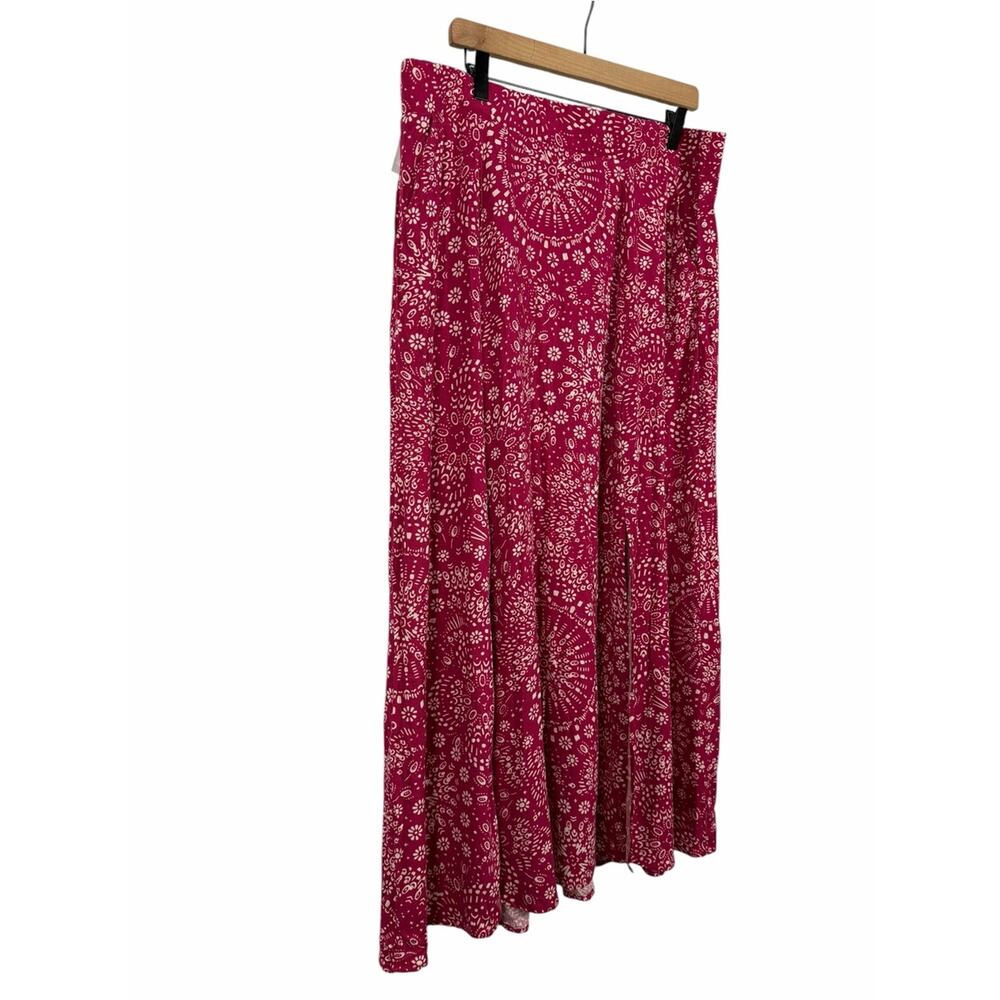 Torrid Double Slit Maxi Skirt Pink Mandala Size 1X - Picture 4 of 8